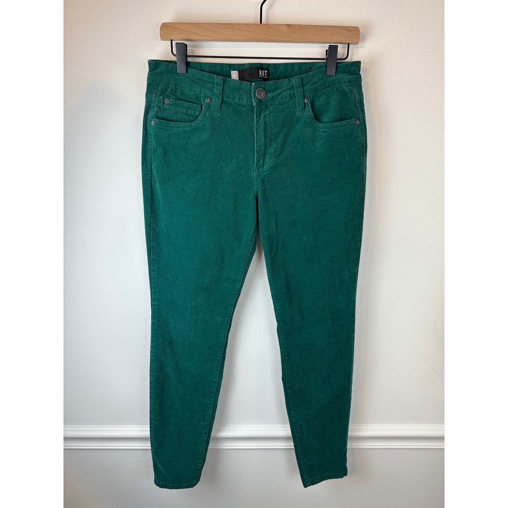 KUT FROM THE KLOTH Petite Green Diana Skinny Corduroy Pants | 6P - Picture 6 of 16